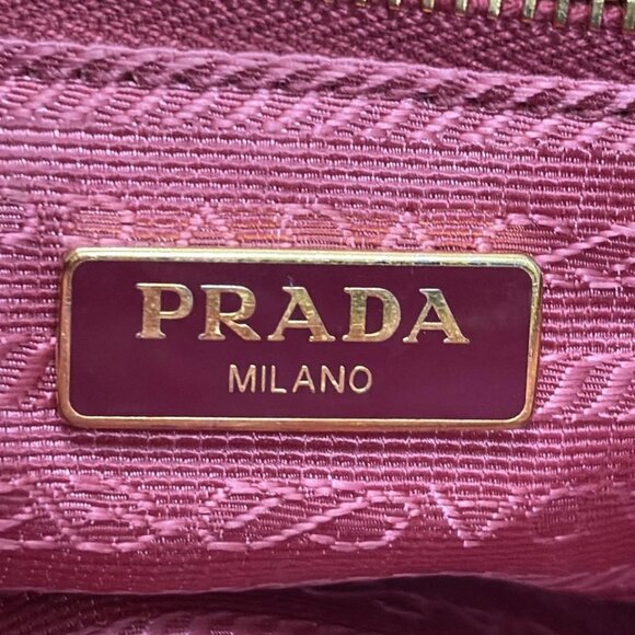 PRADA - Pink Canvas Pouch 132-072125 - Picture 6 of 6